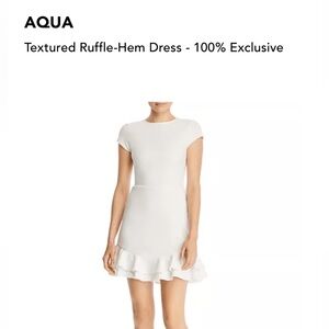 AQUA Textured Ruffle-Hem Dress - 100% Exclusive XS